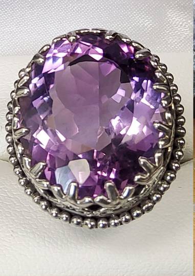 Amethyst Crown Ring Size 7a